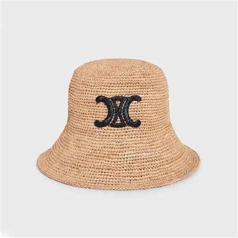 celine raphia hat|Women's Triomphe raphia hat .